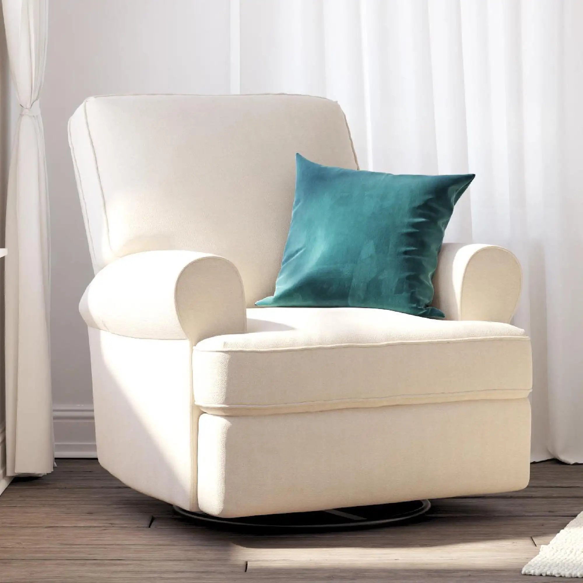 

Baby Relax Tiana Nursery Swivel Glider Recliner Chair, Beige