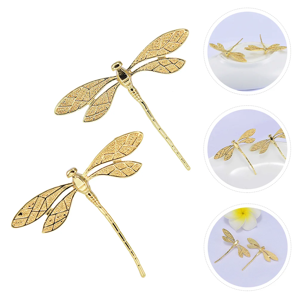 

2 Pcs Zipper Pendant Key Decor Fob DIY Bag Accessories Dragonfly Handicrafts Keychain Pendent Shaped Pendants Hanging