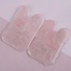 Natural Jade Gua Sha Scraper Facial Massager Tool Rose Quartz Guasha Massage Board Face Lift Slim Gouache Scraper Scraping Plate 3