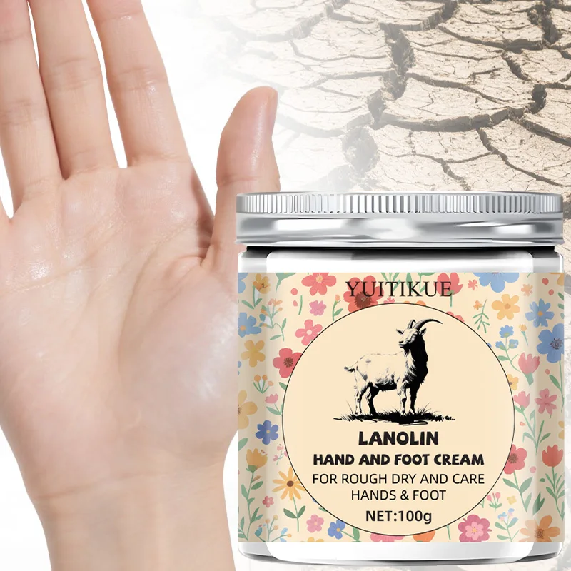 YUITIKUE Lanolin Hand and Foot Cream, suitable for rough, dry skin and for long-lasting moisturizing care of hands and feet.