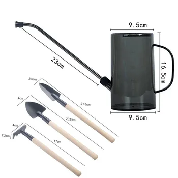 1/1.5l Long Spout Watering Can With Gardening Shovel Set Garden Irrigation Spraying Pot For Indoor Outdoor Plants Flower Office 6