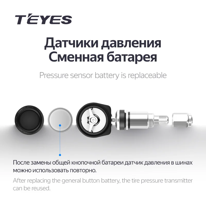 Teyes TPMS 자동차 무선 타이어 압력 모니터링 시스템, 자동차 DVD 플레이어, GPS 네비게이션
