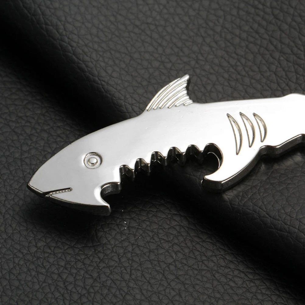 1x Hot Metal Big Shark Bierflaschenöffner Schlüsselanhänger Schlüsselring Schlüsselanhänger Kreatives Geschenk – Detail 4