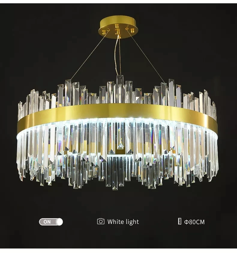 Nordic Led Crystal Chandelier Remote Dimming Lighting Luxury Gold Led Pendant Light for Living Room Lamp Dining Room large chandeliers