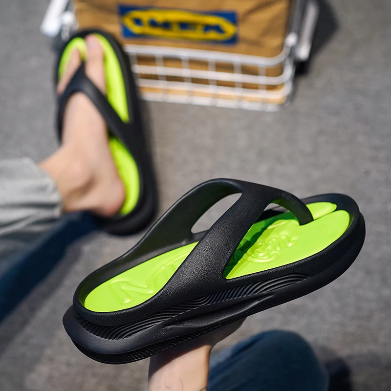 New Stylish Men Flip-flops Elegant Male Soft Slippers Comfortable Massage Summer Shoes Fashion Mens Outdoor Sport Slippers 39-46 6