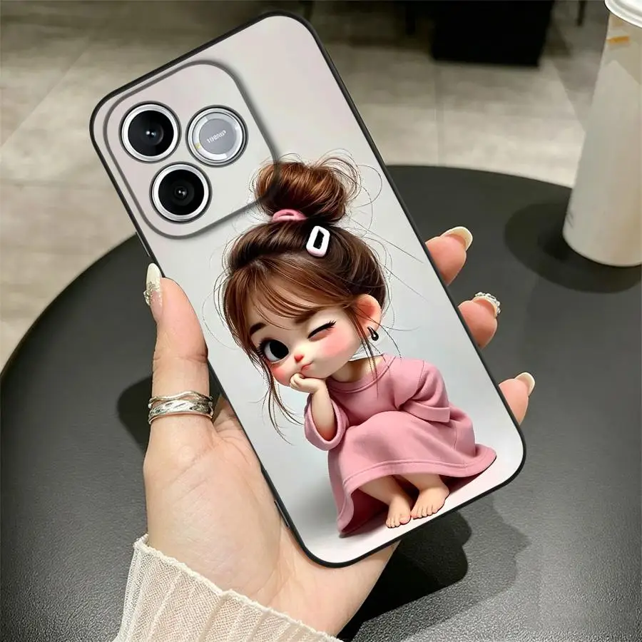 Cute Cartoon Girl Phone Cover Case