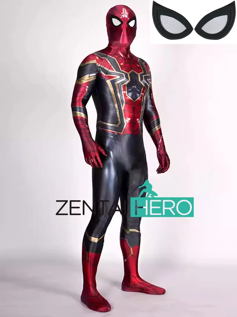 New Soft Printed Shiny Satin Spider No Way Home Iron Spider Cosplay new-soft-printed-shiny-satin-spider-no-way-home-iron-spider-cosplay