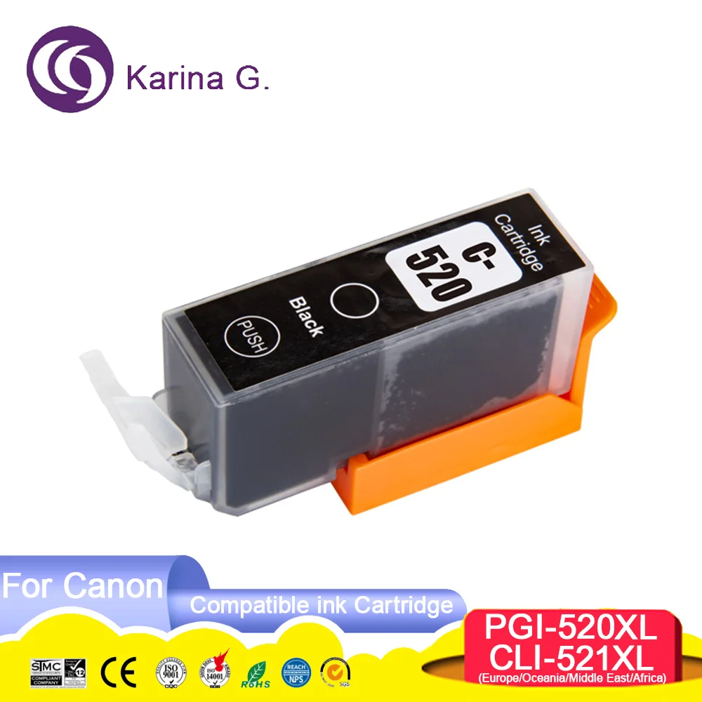 Compatible PGI-520 PGI520 CLI-521 CLI521 Color Printer Ink Cartridge for PIXMA