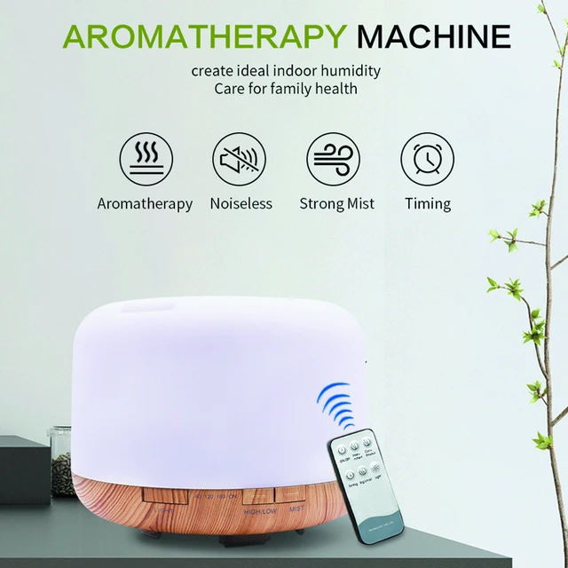 Aroma Diffuser Essential Oil Diffusor Air Humidifier Ultrasonic Remote Control 7 Color LED Lamp Mist Maker For Home 300ml 500ml 3