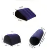 New PVC Flocking Silicone Pillow Blue+Black Triangle Cylinder Wedge Inflatable Pillow Soft Inflatable Relax Cushion Home 6
