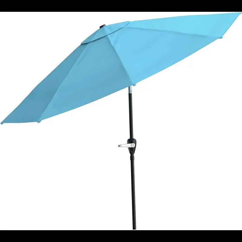 

VHPVHP Patio Umbrella,Large Garden Parasol,Shade,Foldable, Lightweight,Garden,with Auto Tilt,10 Foot