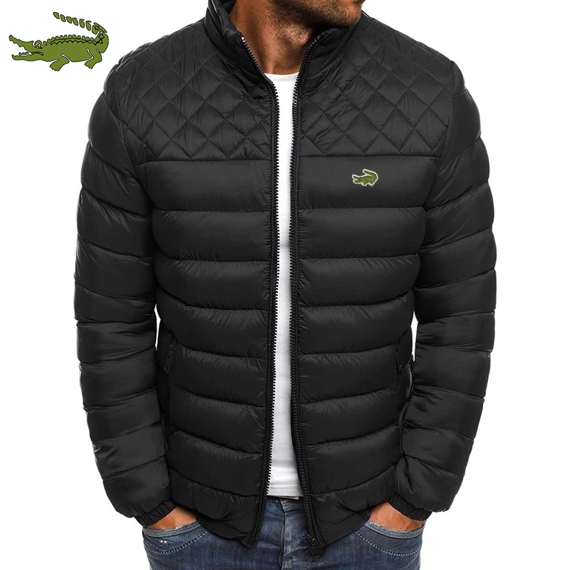 

Cartelo Crocodile Printed Cotton Jacket Men Fashion Casual Hooded Warm Windproof Coat