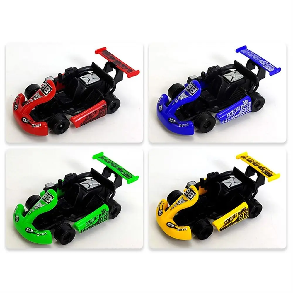 Kids Gift Four-wheel Pull Back Car Vehicle Toy Car Model Racing Model Kart Plastic Colorful Racing Car Toy For Boys
