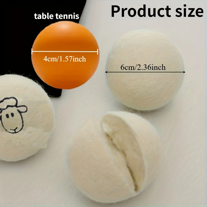 6pcs/pack Wool Dryer Balls, Wool Ball Reusable Laundry Balls, Woolen Dryer Balls for Clothes, with storage bag