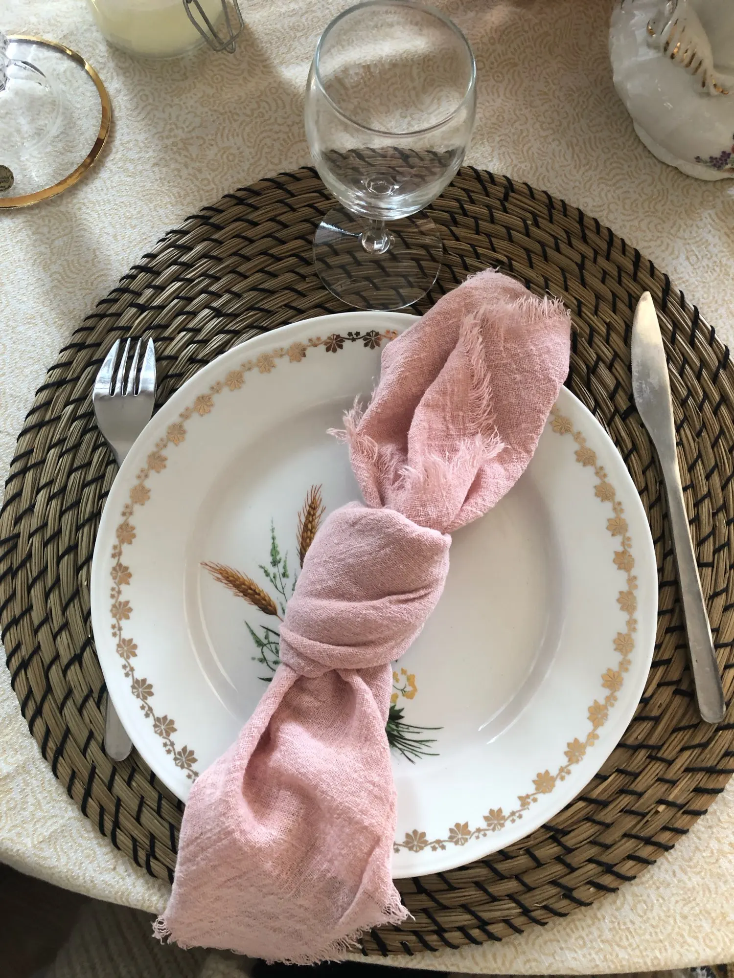 Wedding Napkin Cotton Cloth 42*42cm Rustic Gauze Hanky Tea Towel Dining Place Mats Wedding Supplies Linen Home Table Decor