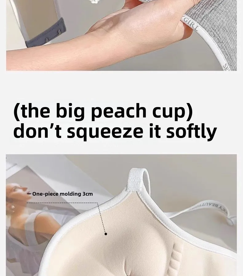 Wireless Push-Up Bra - 6cm Thickened Anti-Slip Seamless Adjustable Straps for Small Chest