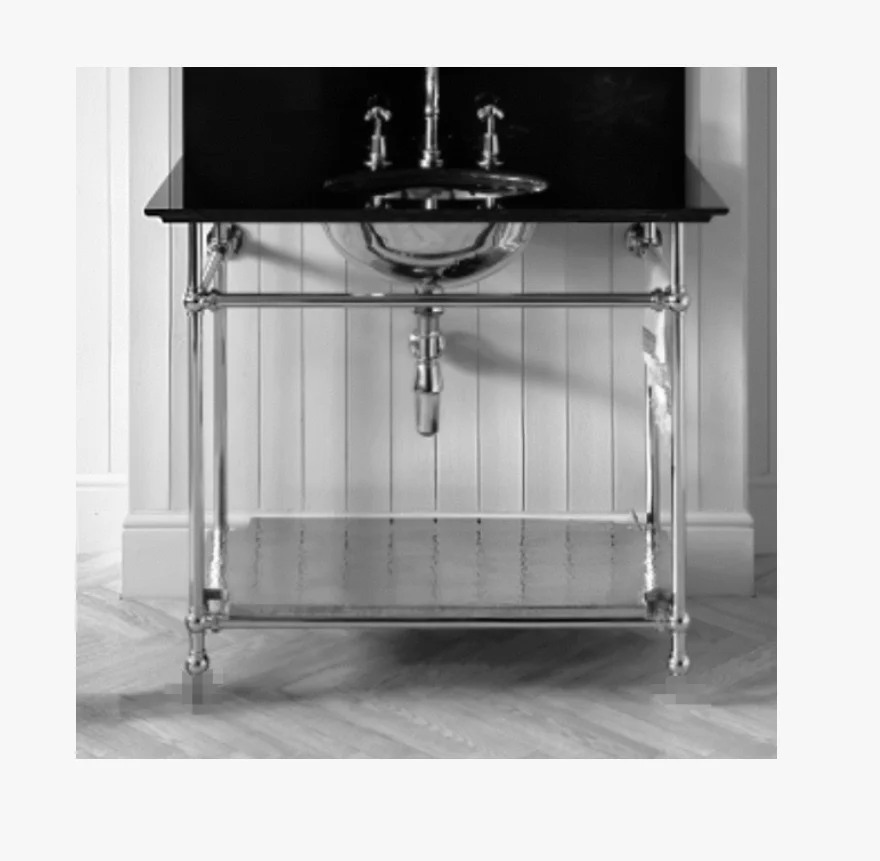 Renaissance Luxus Caracatta Gold Naturmarmor Kommode Konsole Waschbecken Badezimmer Messing Beine Poliertes Chrom Waschtisch Schrankbasis