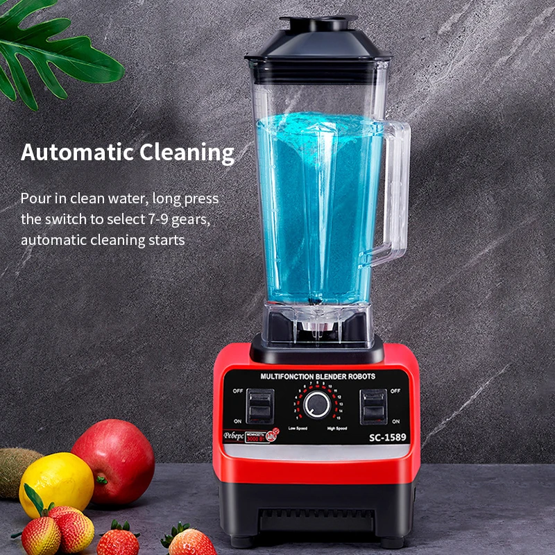 4500W High Power Smoothie Blender BPA Free 2.0L and 0.5L Dual Jar High Performance Kitchen Mixer Juicer food blender,commercial blender