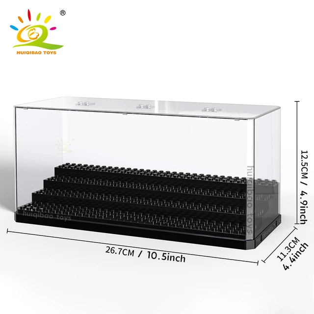 HUIQIBAO Dustproof Figures Display Case Box Show Case For Model Collection Building Blocks Display Box Bricks Toy Children Adult 5