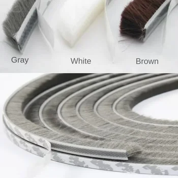 5/10/20 Meter Self-Adhesive Weather Stripping for Home Door & Window Soundproofing Dustproof Windproof Brush Strip