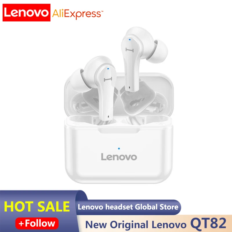 

Original Lenovo QT82 Ture Wireless Earbuds Touch Control Bluetooth Earphones Stereo HD Talking With Mic Wireless Headphones