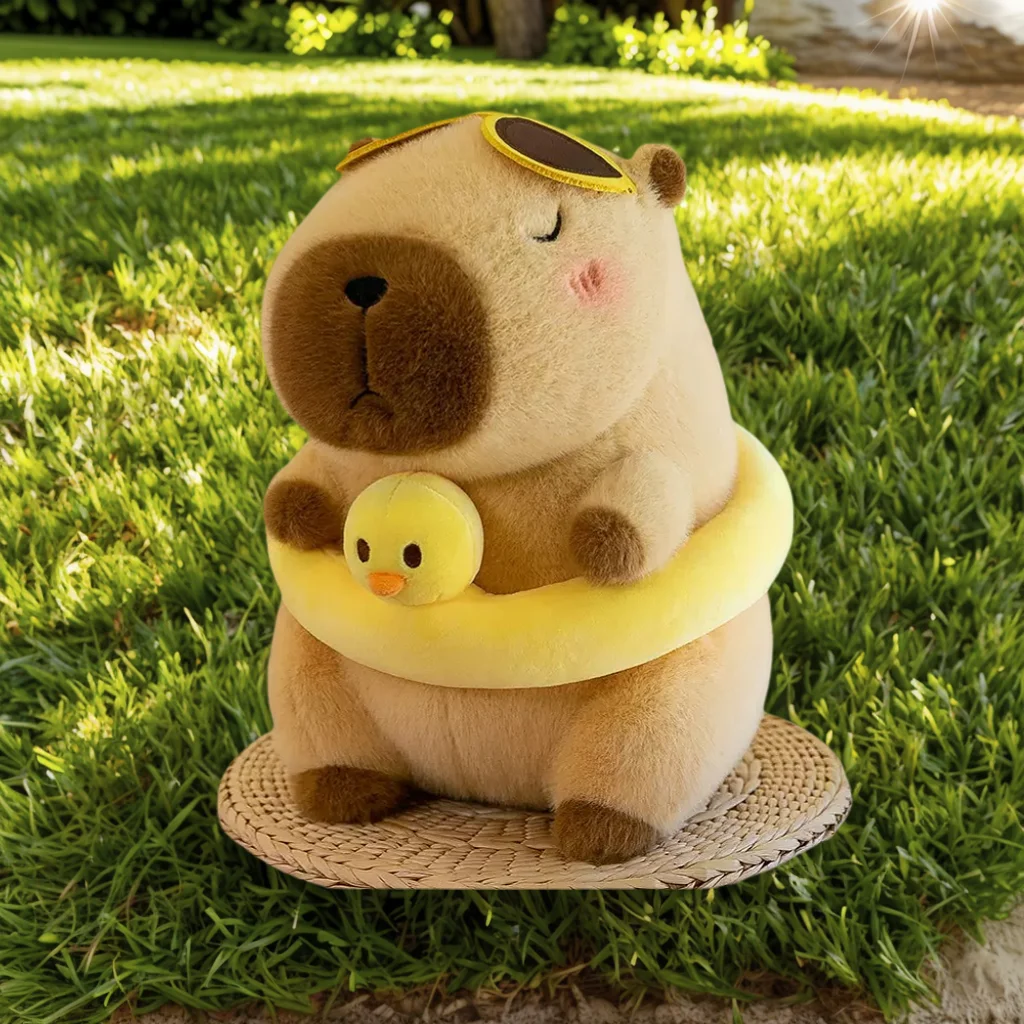 23cm Capybara Plush Simulation Capibara Anime Fluffty Toy Cute Doll Stuffed Animals Soft Doll Plush Christmas Thanksgiving Gift