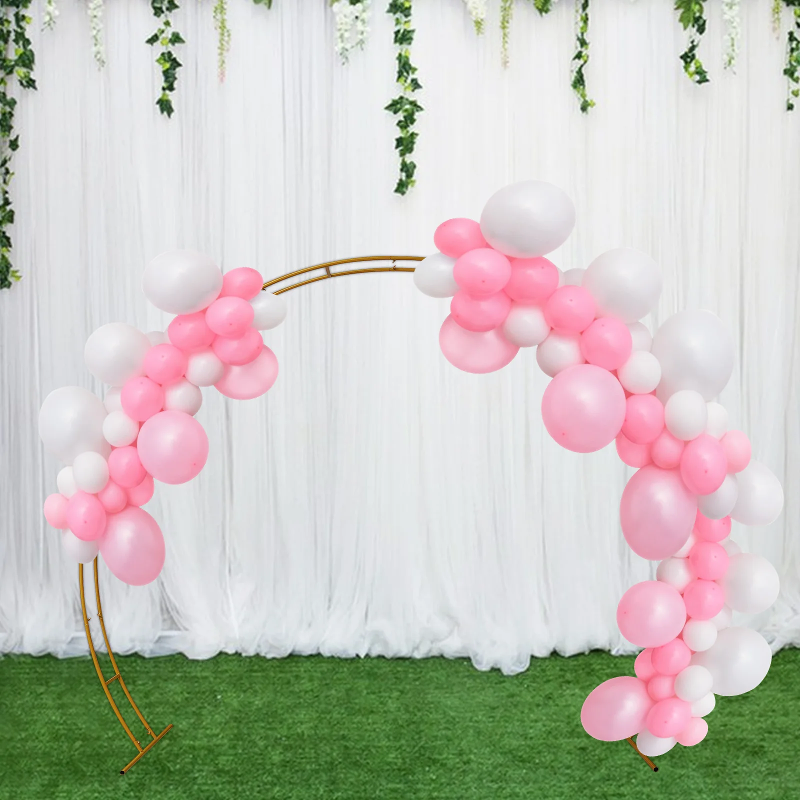 Wedding Arch Stand High Loading Capacity Garden Arch Metal Abor with Bases for Weddings Party Event Decoration