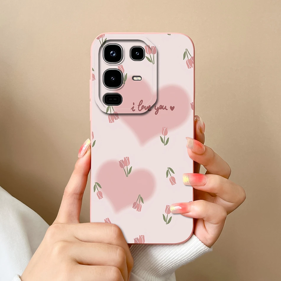 Cartoon Cute Design Phone Case - Full Protection Soft Liquid Silicone Back Cover Bumper