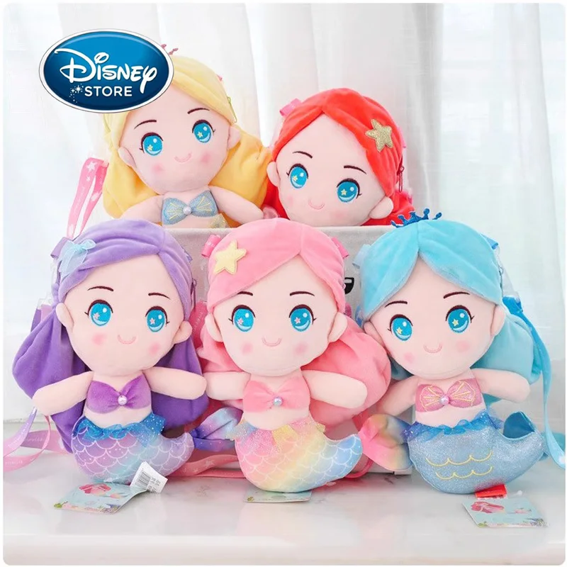 

Disney Mermaid Crossbody Bag Cartoon Ariel Plush Doll Girl Crossbody Backpack Shoulder Wallet For Children's Kid Birthday Gift