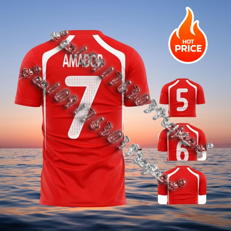 Men Sports T-Shirt Seafood Shrimp Print Short Sleeves Children Casual Loose Shirt Christmas Gift Party Top RECIO Printed T-shirt