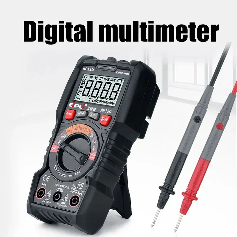 Multimeter AP13B AP13C Digital Mini Multimeter AC DC Voltage Ammeter Ohm NCV 6000 Counts TRMS Multi Tester