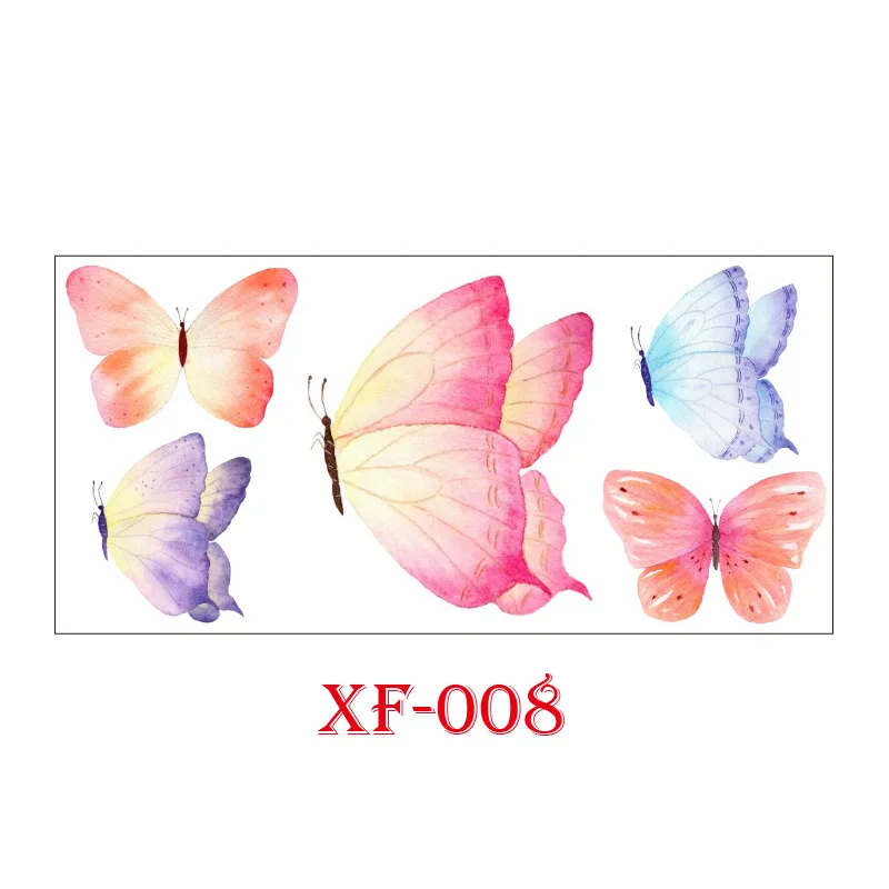 Waterproof Temporary Tattoo Sticker 3D Watercolor Butterfly Flash Temporary Tattoo Sticker Clavicle Leg Arm Art Sticker Decorati