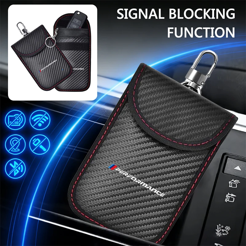 Car Key Case Signal Blocker Bag with RFID Shielding Protection