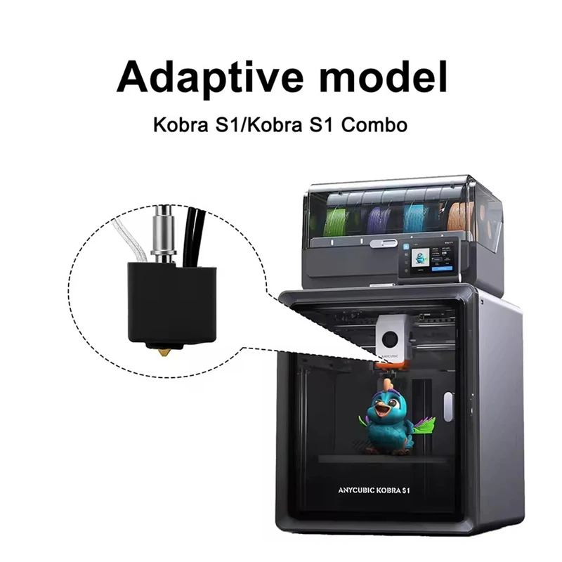 CCTREE Kobra S1 Kit hotend, termistore a cartuccia riscaldatore e calzino in silicone con ugello in ottone da 0,2/0,4/0,6/0,8 mm, ad alta temperatura e alta velocità per stampanti 3D Kobra S1/S1 Combo