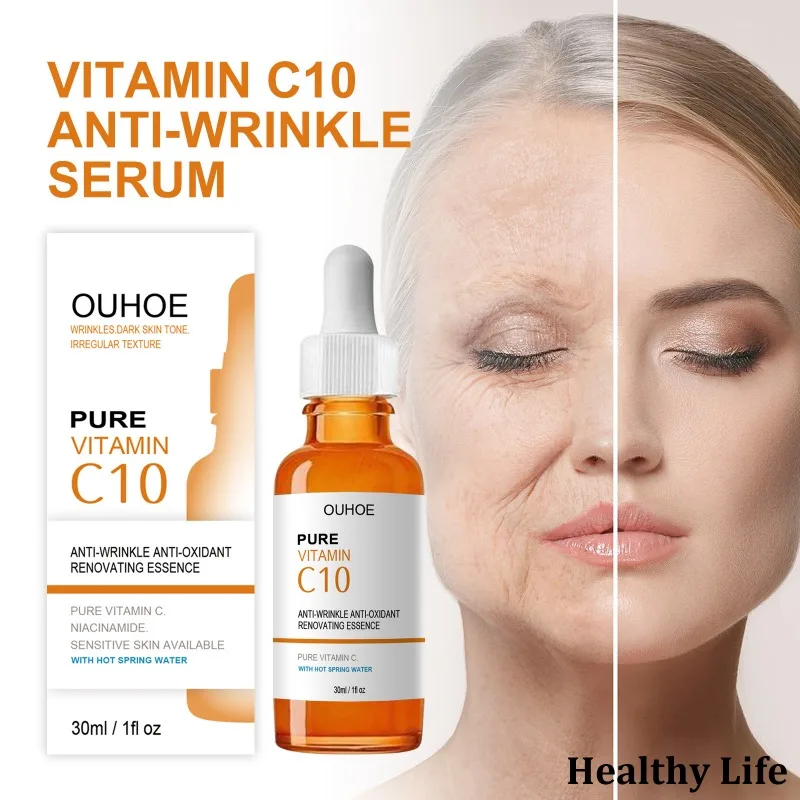 

Anti Wrinkle Vitamin C Serum Face Instant Anti-aging Serum Neck Forehead Wrinkles Remover Brighten Essence Skin Firming Cream