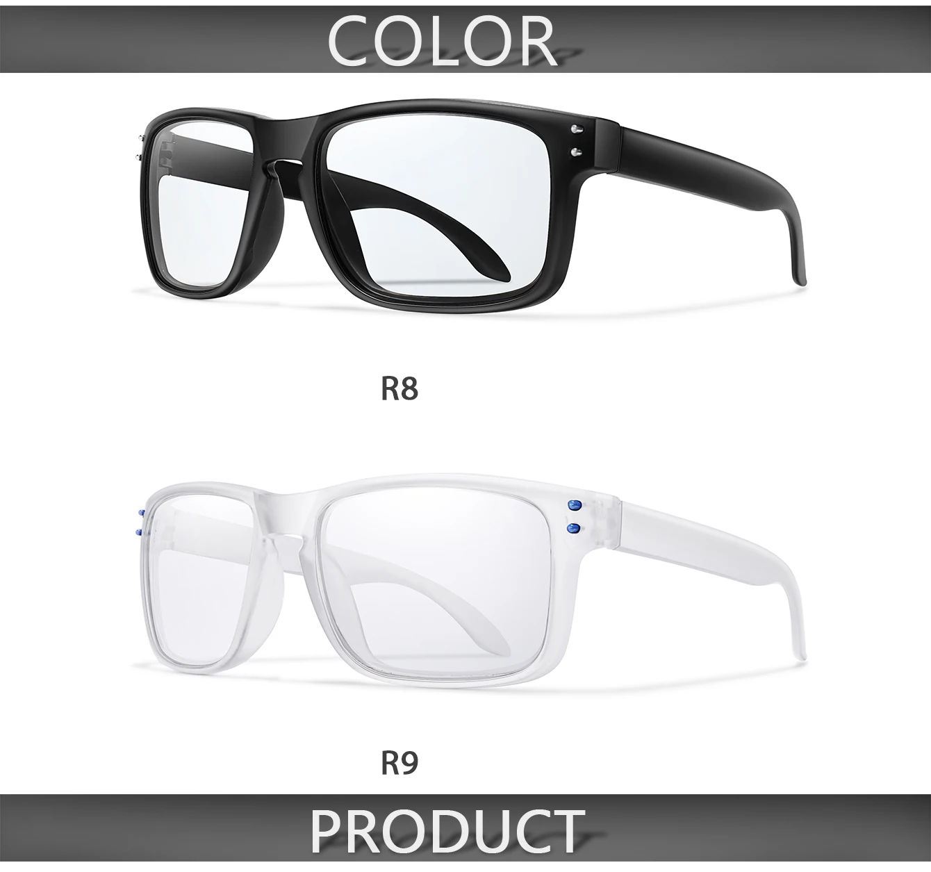 نظارات شمسية لركوب الدراجات Photochromic للرجال ، نظارات مربعة ، مقاومة للرياح ، نظارات كلاسيكية ، رياضة خارجية ، MTB ، دراجة ، أزياء بسيطة