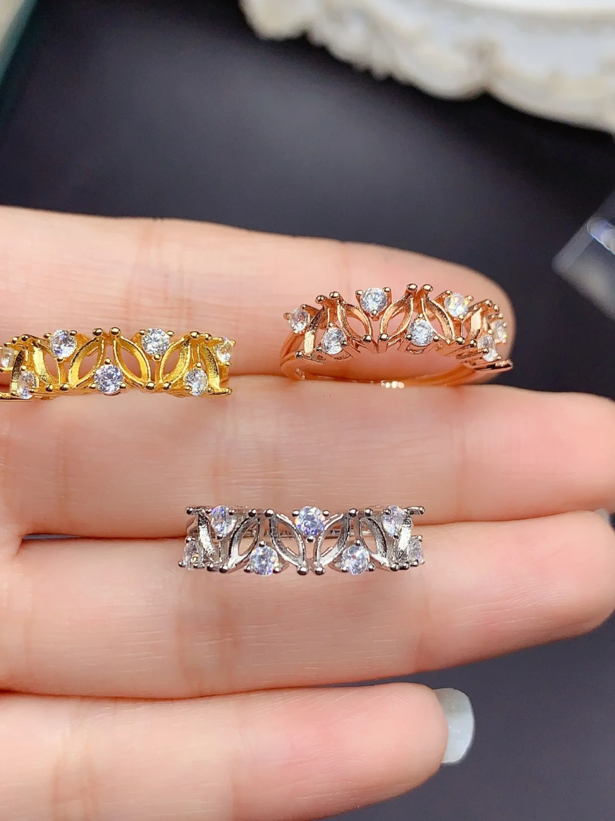 

925 Silver Personalized Light Luxury 2.5 * 2.5mm Ring Empty Set Marqiuse Cut