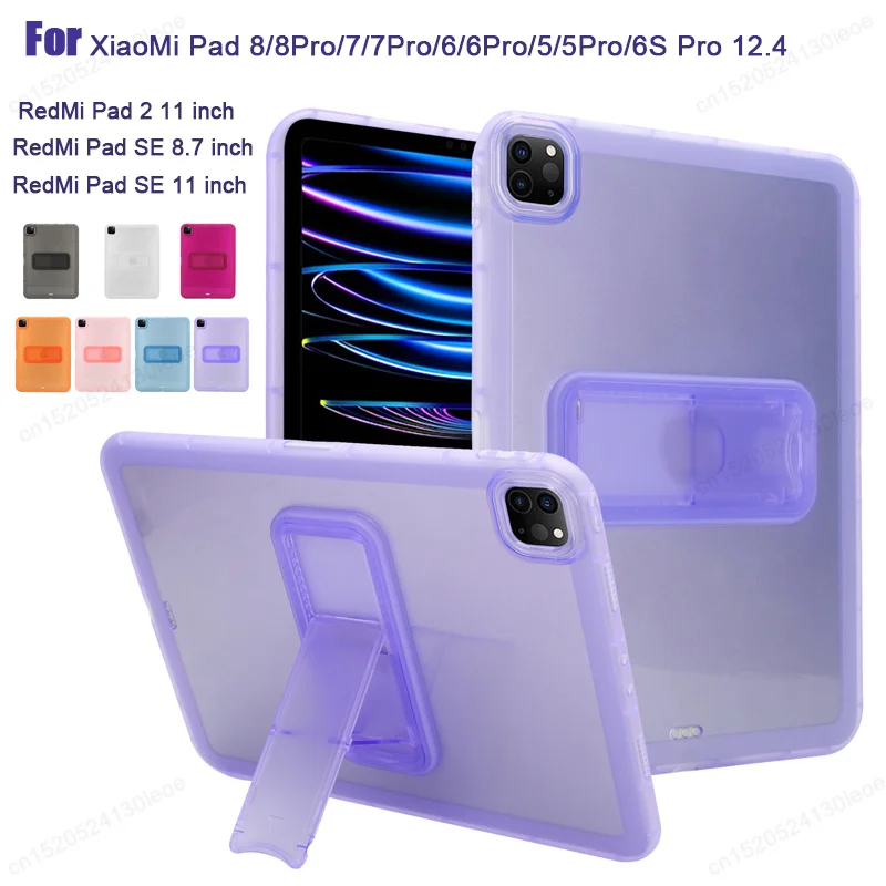 Funda con soporte para tableta Xiaomi Mi Pad 8 7 Pro 11.2 6 5 6S Pro 12.4 11 pulgadas, funda trasera para Xiaomi RedMi Pad 2 9.7 SE 8.7" 11"