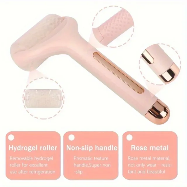 Portable Ice Roller for Skin Care and Lifting - Cooling Pink ABS Handheld Massager for Firming and Surface Cleansing 6