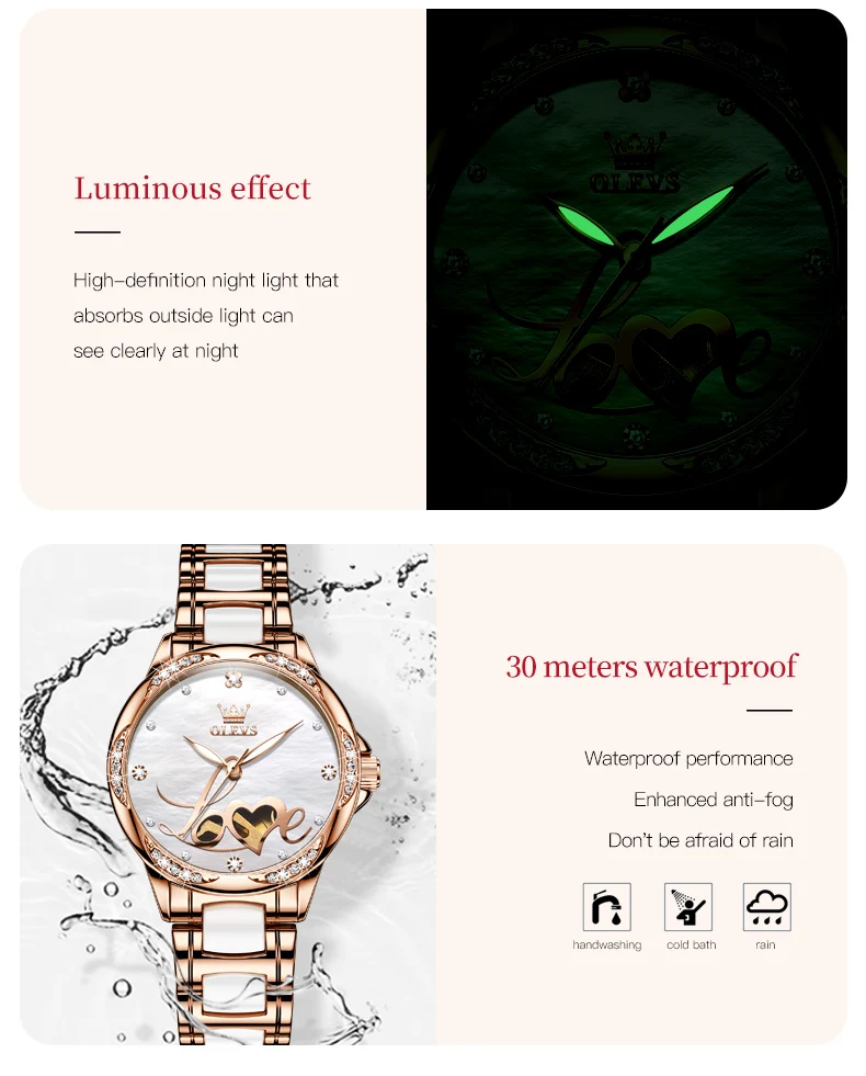 OLEVS 6613 Automatic Mechanical Women Watch description image 13