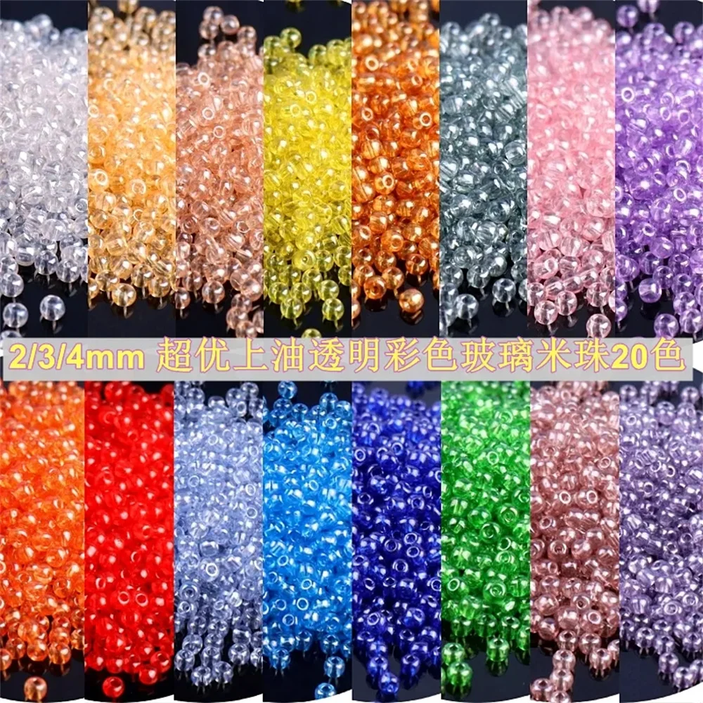 1.5/2/3/4mm Czech Glass Beads Metal Golden Color Spacer Bead Jewelry DIY  Supply