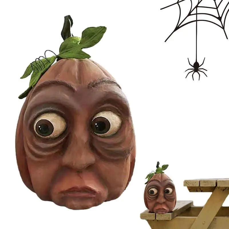 

Забавные тыквы для лица, креативное украшение, искусственная смола, изготовленная из водонепроницаемого полимерного материала
