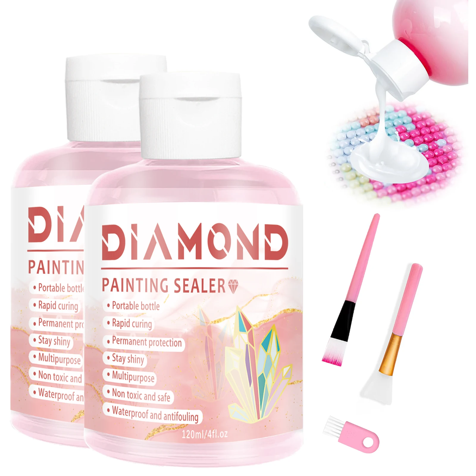 Diamond Painting Sealer Diamond Painting Sealer 5D Diamond Painting Glue Permanent Hold & Shine