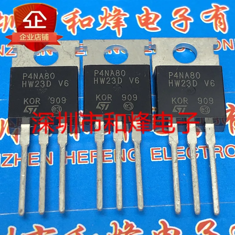 

5PCS-10PCS P4NA80 STP4NA80 TO-220 800V 4A New And Original On Stock