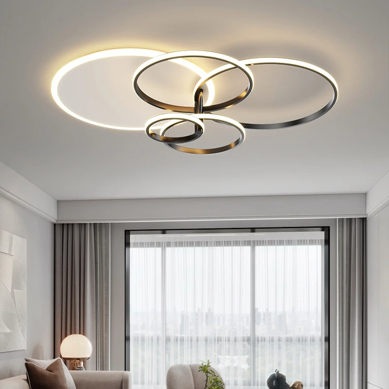 Creative Geometric Chandeliers Nordic Minimalist Style LED Hall Main Ceiling Lamp Modern Minimalist Atmosphere Living Room Lamps pottery barn chandelier