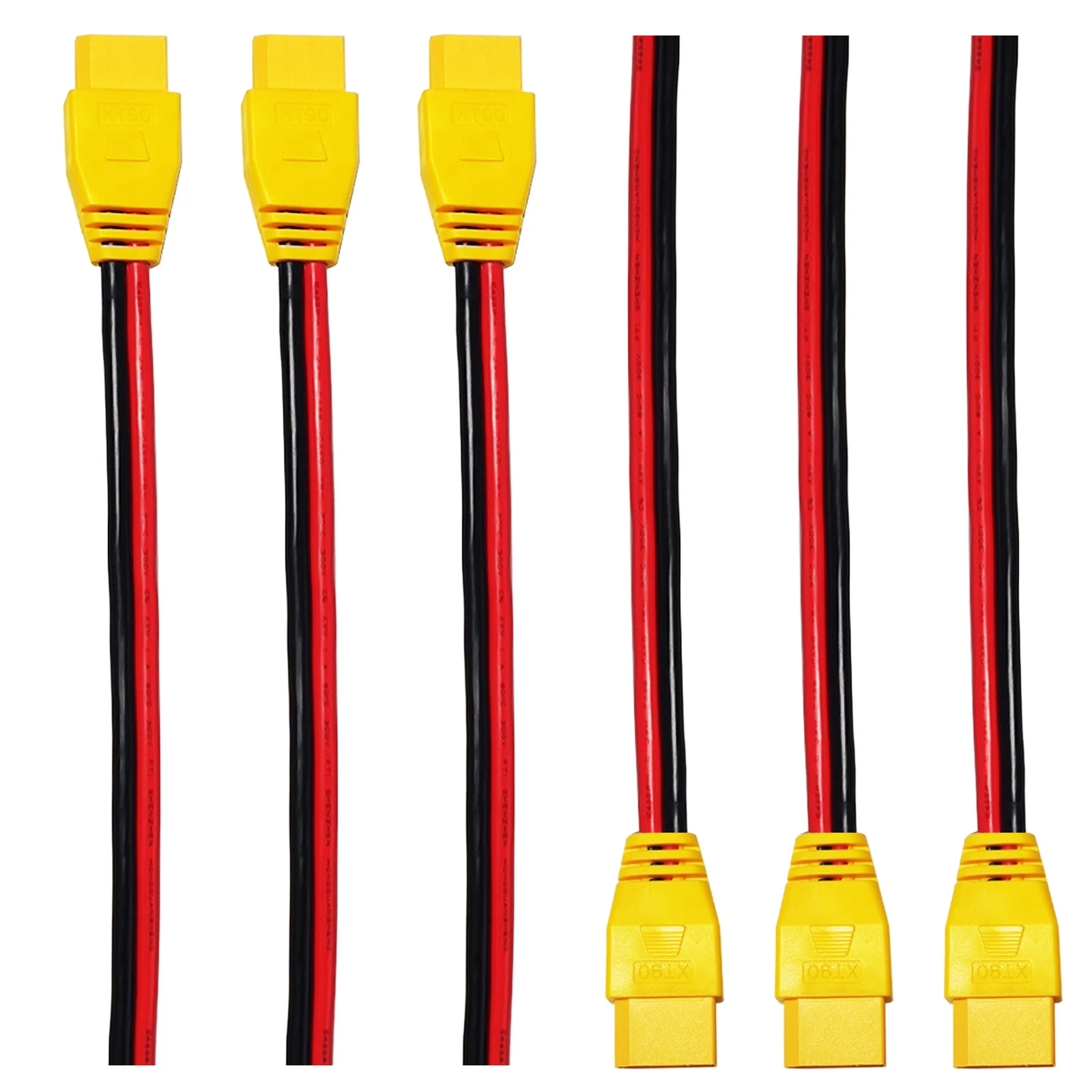 

Кабель XT90, штекер и гнездо, разъем 300 мм, 10AWG, силиконовый провод для аккумулятора RC Lipo FPV, гоночного дрона XT90