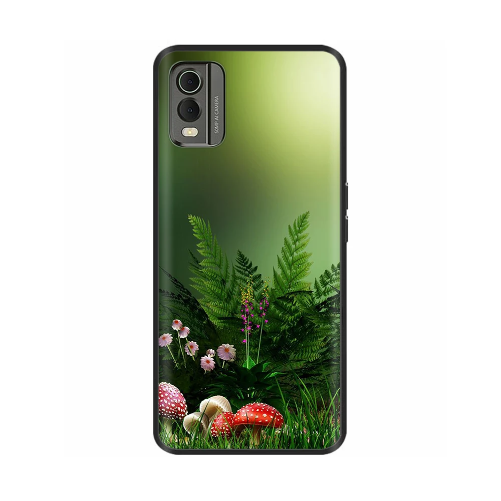 Stylish Black Silicone Shockproof Phone Case - Soft Painted Bumper Cover