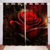 Rose Cartoon Curtains Cute Living Room Blackout Animated Curtains Customisable Home Nursery Window Treatments 1