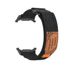 Premium Nylon Loop Band with Stainless Steel Buckle for Galaxy Watch Ultra 47mm (Black)