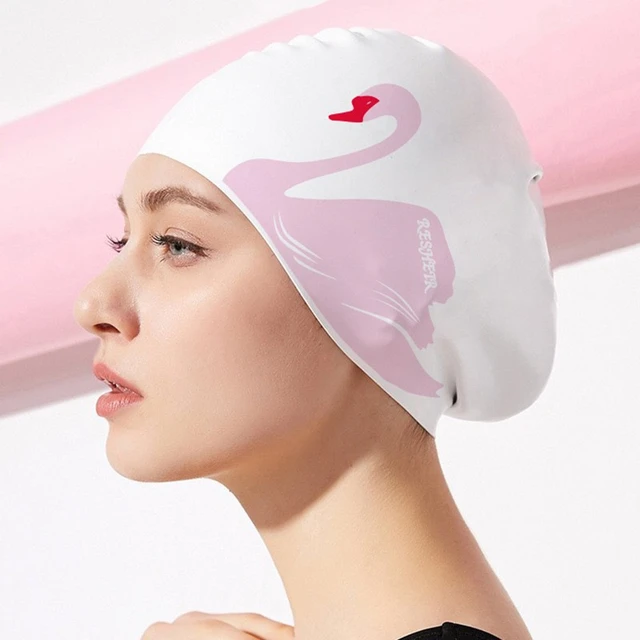 Gorro de natación de pelo largo para mujer, gorro de piscina de goma Extra  grande de silicona impermeable para niñas, equipo de gorro de buceo, gorros  de buceo-- Sincero Electrónica